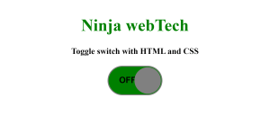 Create Toggle Switch by using HTML and CSS2