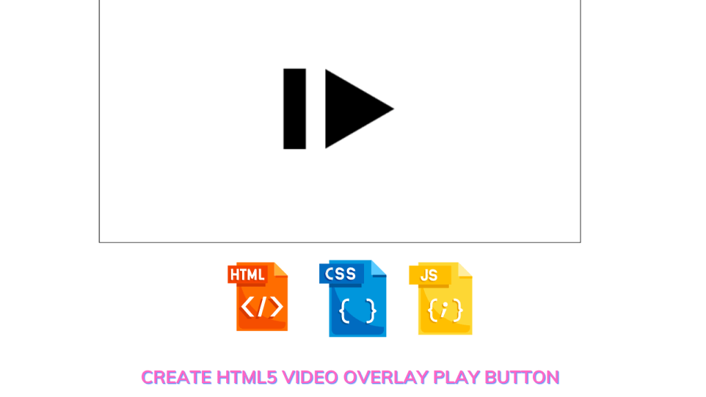 how to show play button on video in html