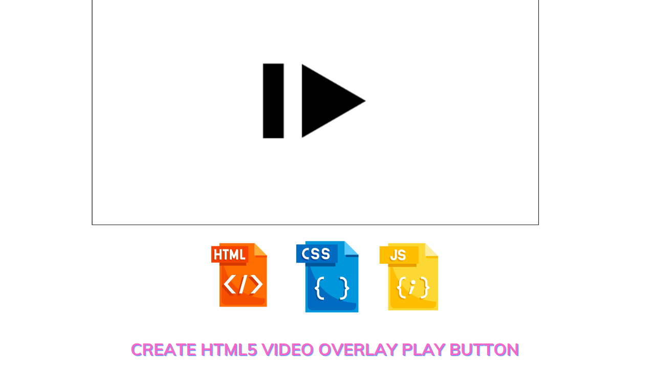 Add Play Button To Video Using HTML | Video Overlay Play Button