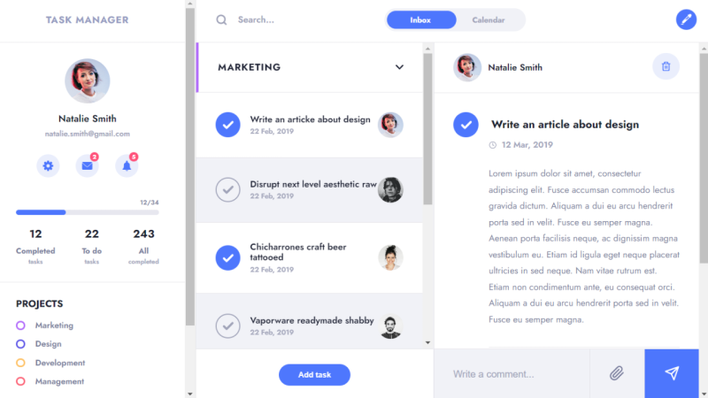 Task Manager Using HTML,CSS and JavaScript (Source Code)