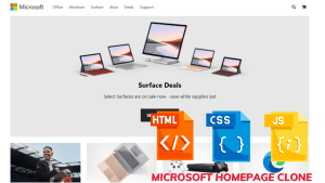 Read more about the article Create Microsoft Homepage Clone Website Html Css Javascript