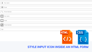 Read more about the article Create Icon Inside An Html Form (Input Field With Icon)