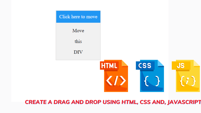 Create A Drag And Drop Using Html, Css And, Javascript