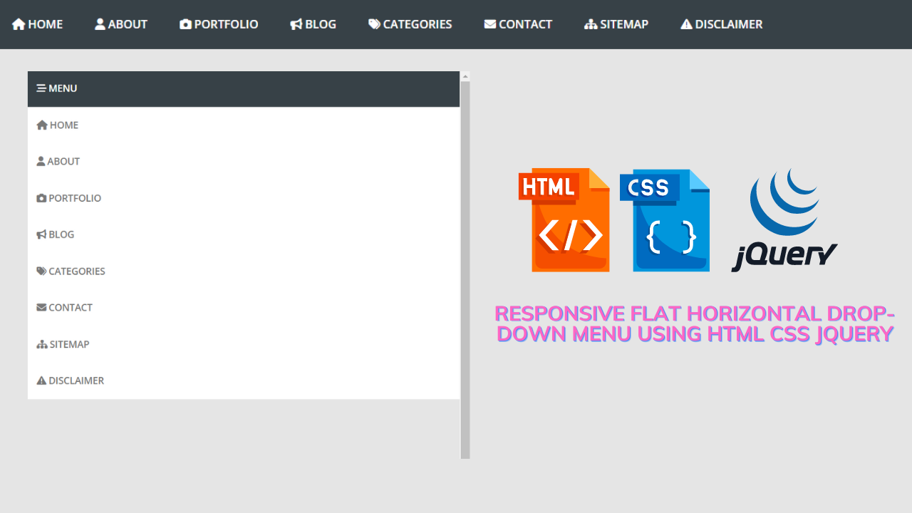 Read more about the article Responsive Drop-down Menu Using Html Css Jquery (Source Code)