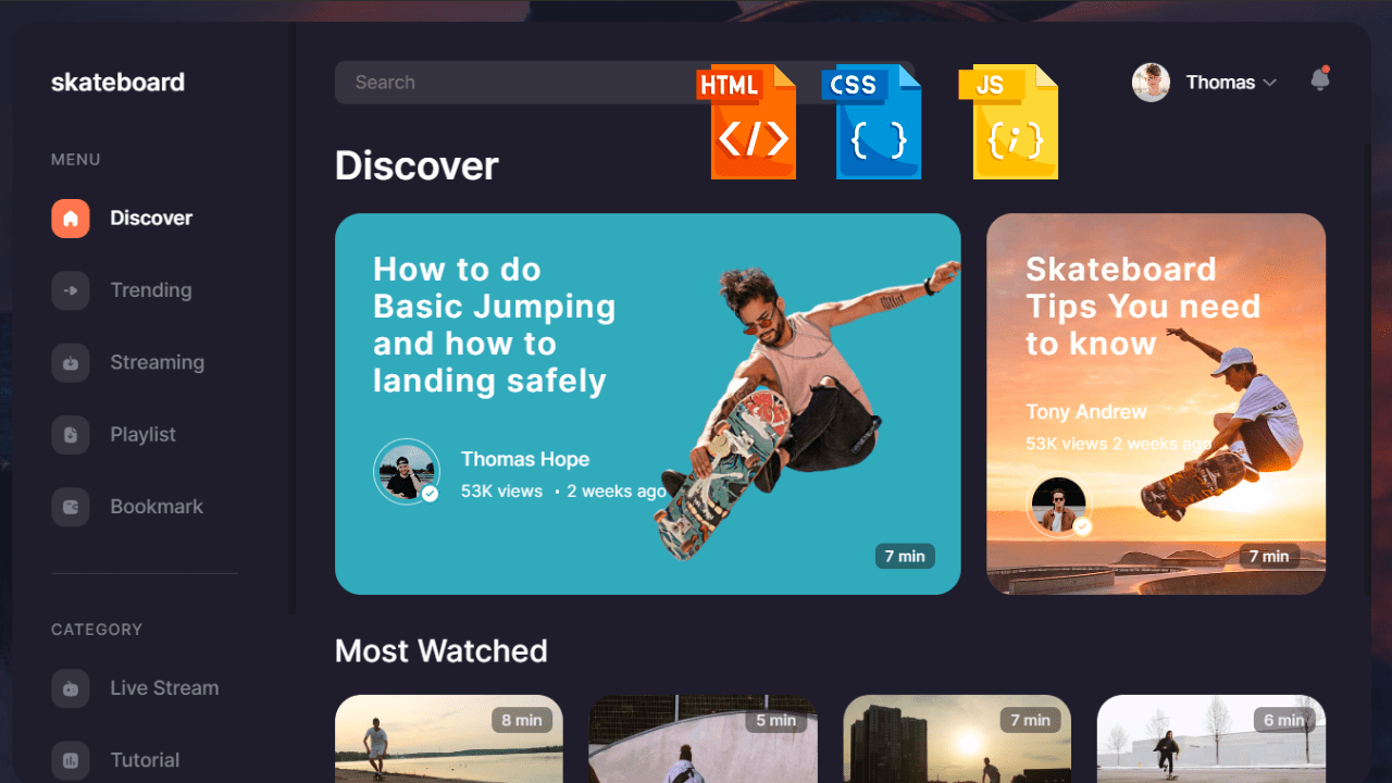 Read more about the article Skateboard Video Platform Ui Design With Source Code