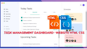 Read more about the article Task Management Dashboard Ui Design Html Css (Source Code)