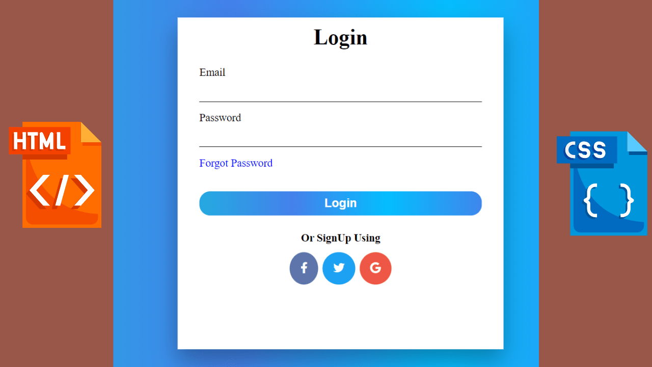 Login Page In Html Css