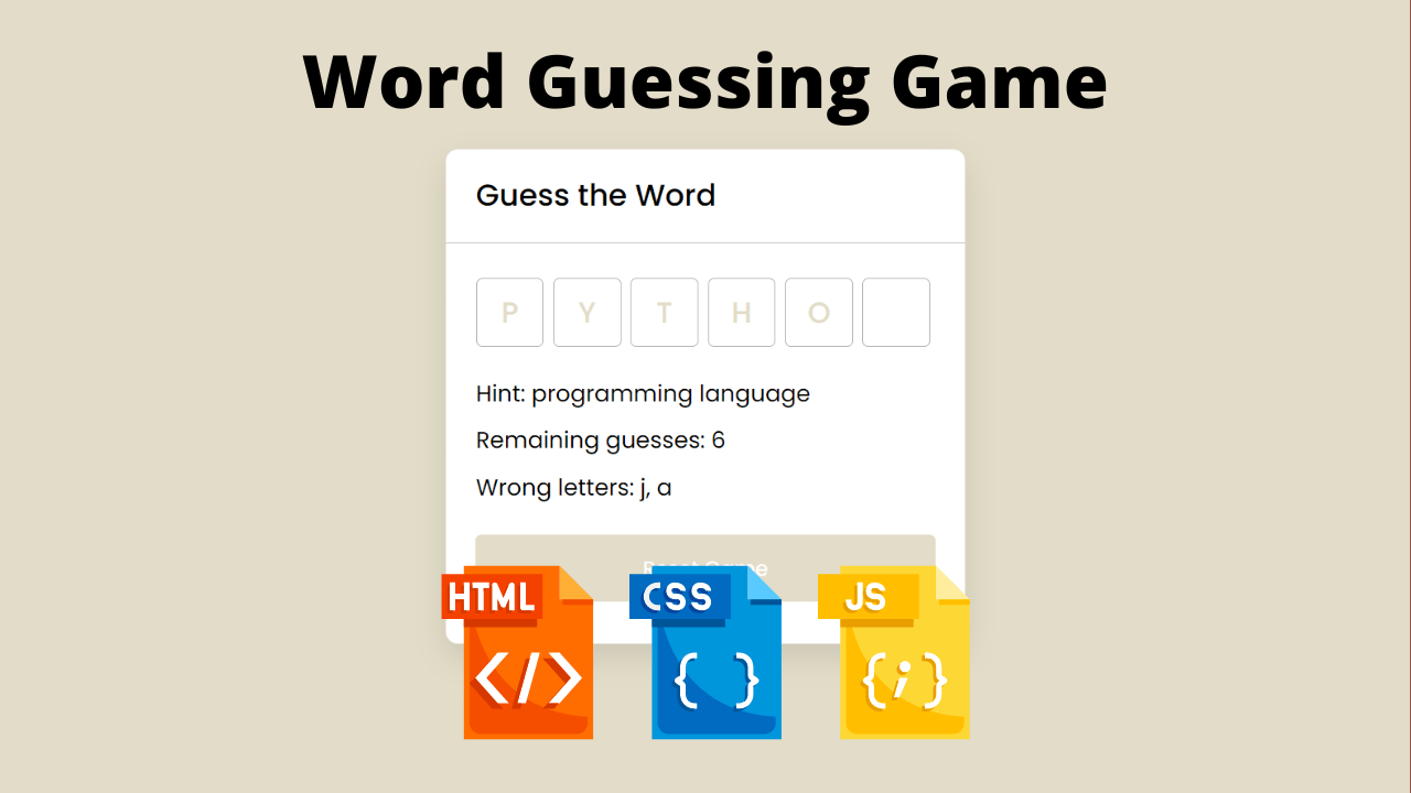 You are currently viewing Word Guessing Game Using JavaScript