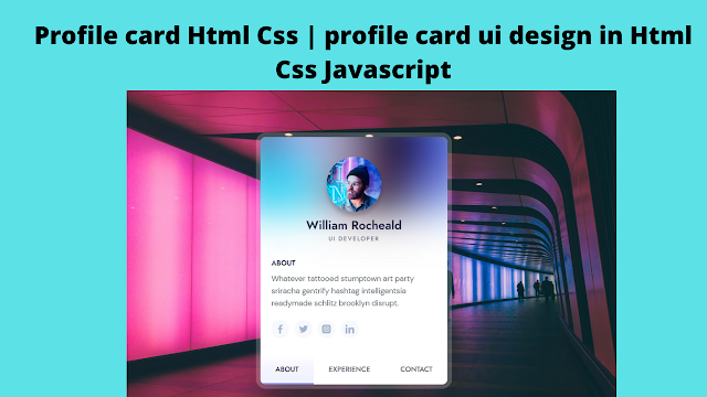 Create ID Card Using HTML & CSS Source Code