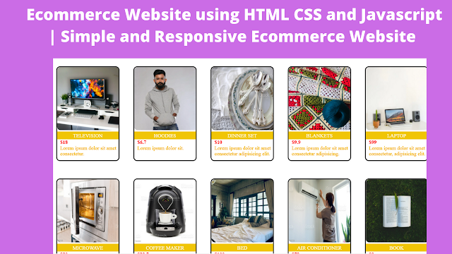 Ecommerce Website Using HTML, CSS, and JavaScript (Source Code)
