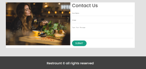restaurant website using html and css