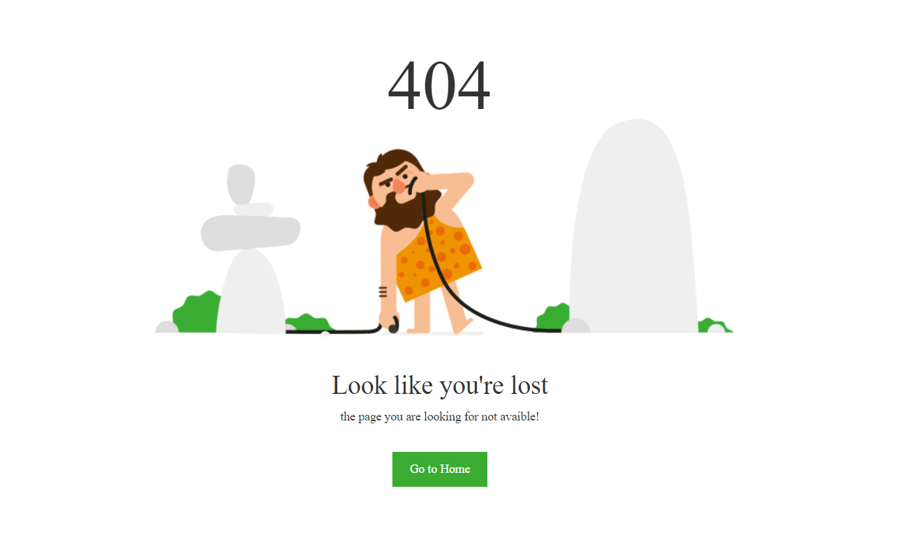 Simple 404 Error Page css