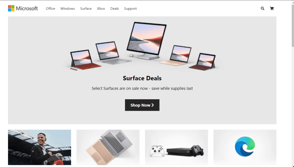 Create Microsoft Homepage Clone Website Html Css Javascript
