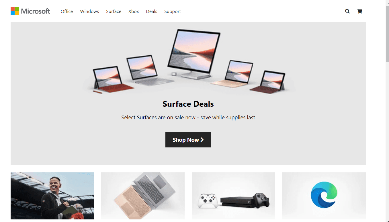 Create Microsoft Homepage Clone Website Html Css Javascript