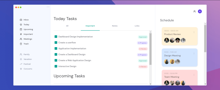 Task Manager Dashboard Design Using Html and Css