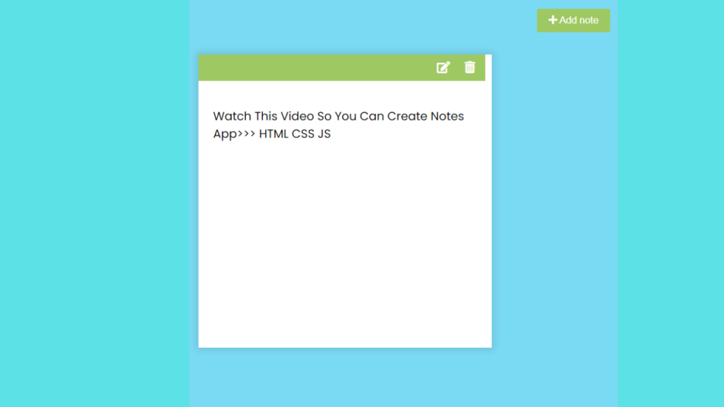 Create A Notes App in HTML ,CSS & JavaScript (Source Code)
