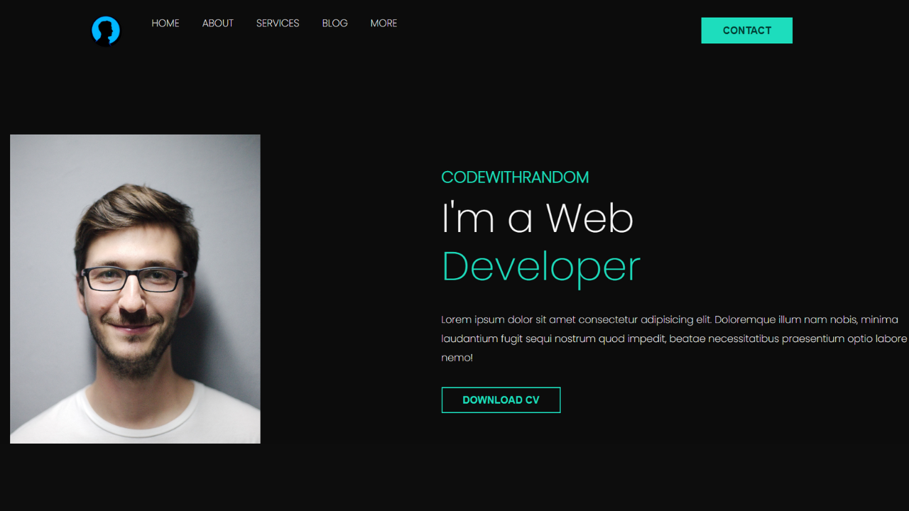 With Random 類蘿 Create Simple Portfolio Website Using Html Css