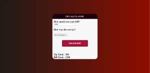 Tip Calculator in HTML, CSS, JAVASCRIPT5
