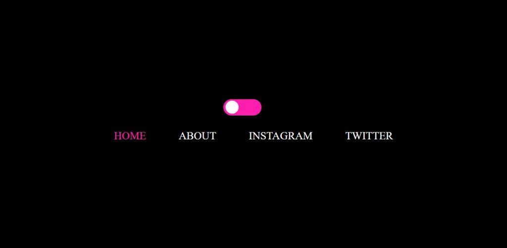 Light/Dark Mode Toggle With Navigation Bar Using HTML and CSS