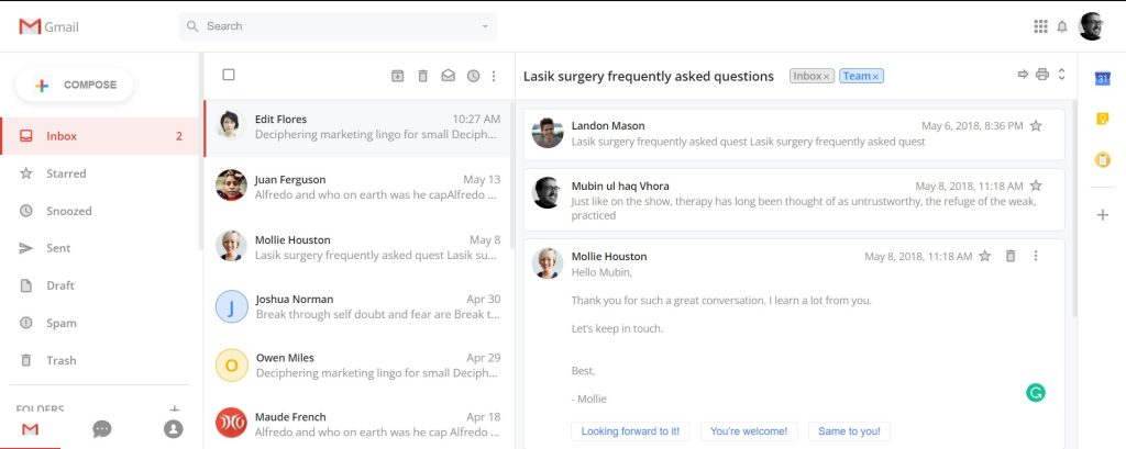 Create Gmail Clone Template Using HTML and CSS (Gmail Template)