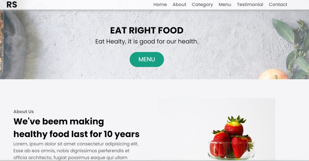 Restaurant Website Using HTML And CSS With Source Code