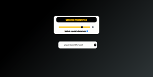 Password Generator Using HTML, CSS, And JavaScript