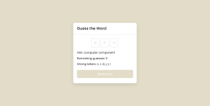 A Word Guessing Game in HTML CSS & JavaScript
