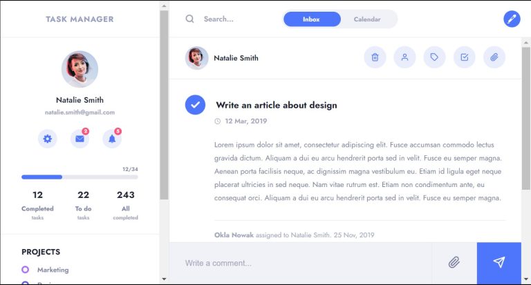 Task Manager Using HTML,CSS and JavaScript (Source Code)