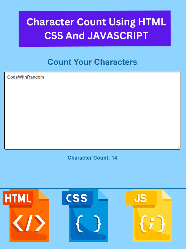 Character Count Using Html Css And Javascript Code With Random
