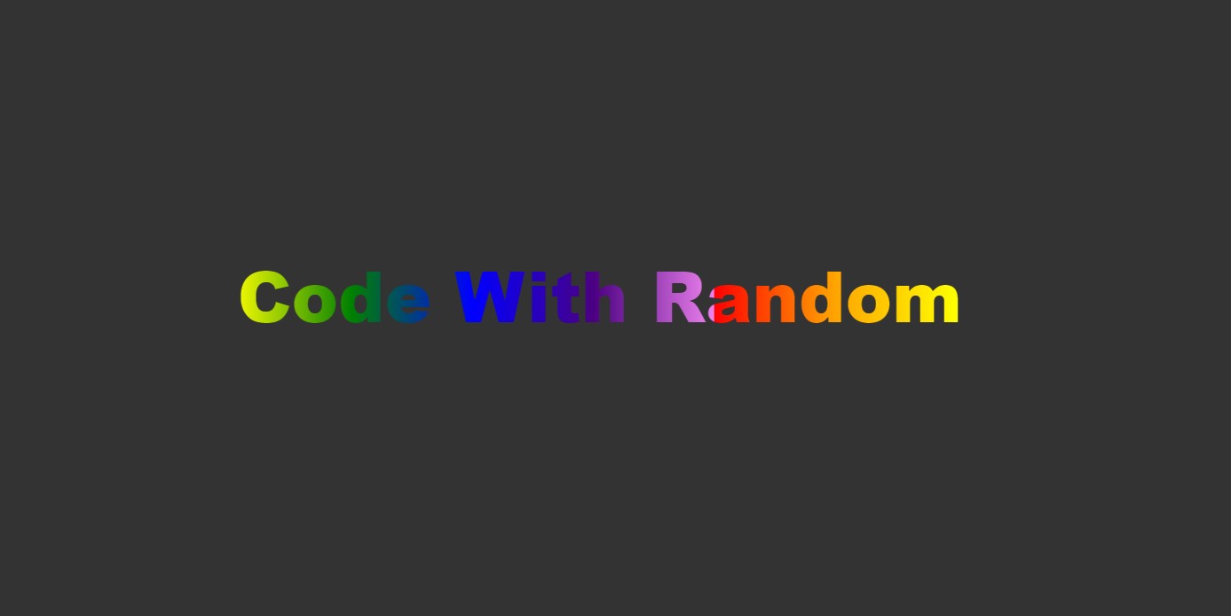 Rainbow Text Animation Using HTML and CSS Rainbow Text Animation Using HTML and CSS