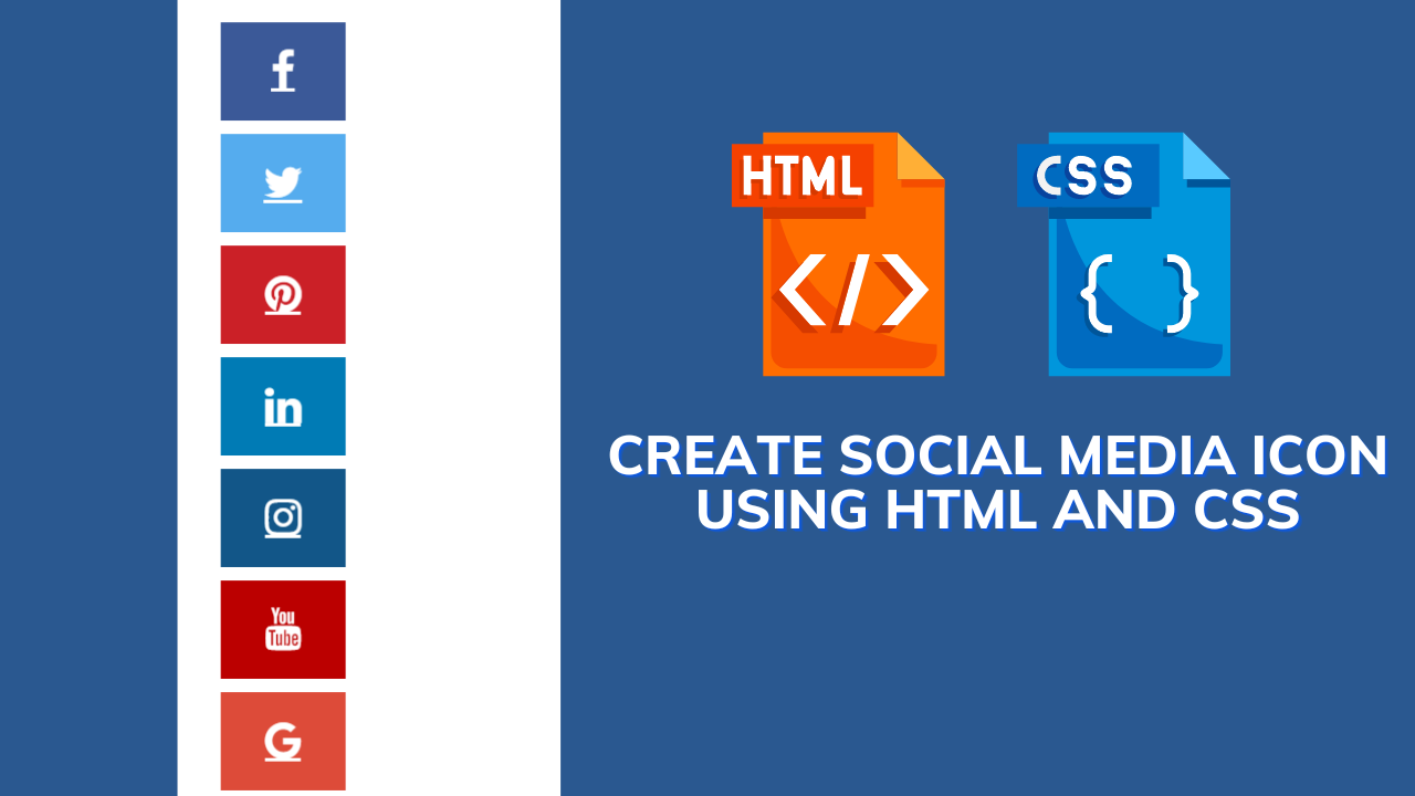 Create Social Media Icon Using Html And Css (Source Code)