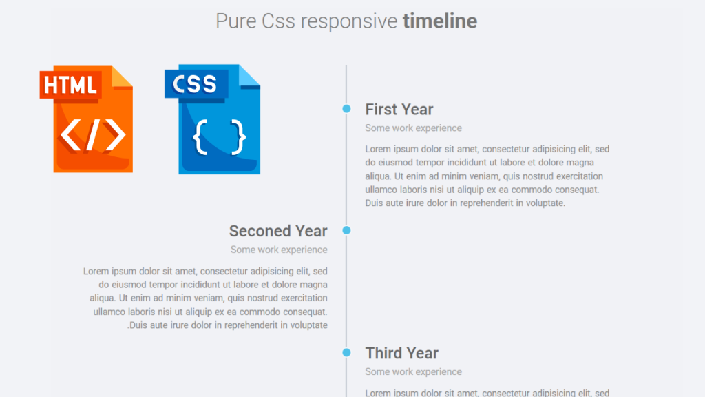 Create Timeline Using HTML And CSS (Source Code)