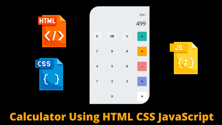 Calculator Using HTML CSS JavaScript