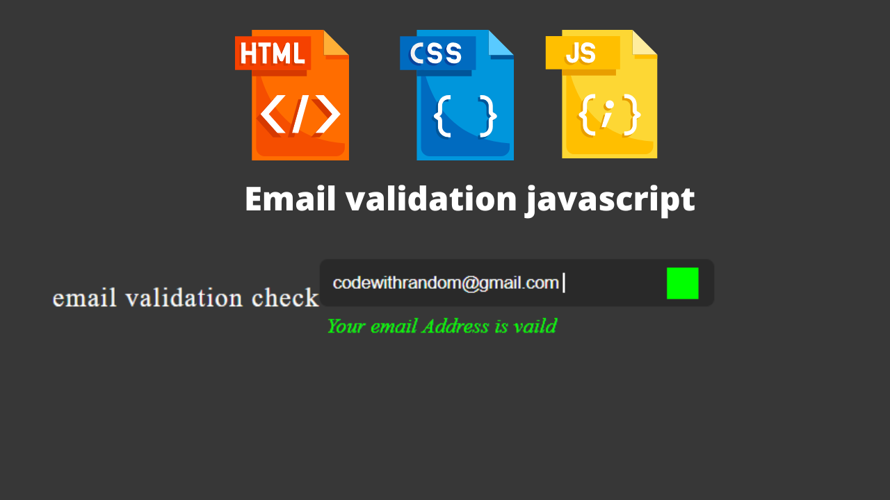 email validation javascript
