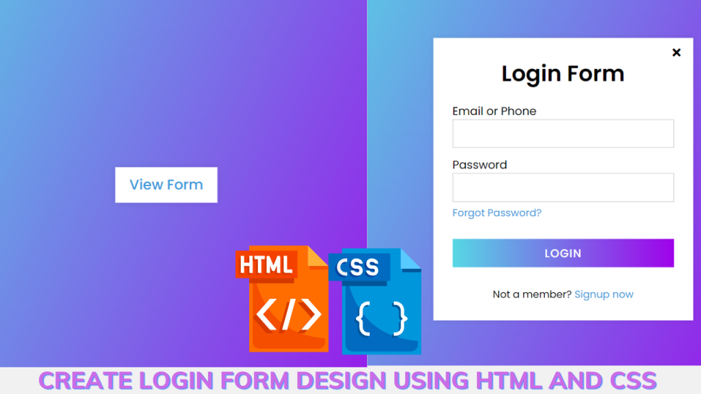 Create Stylish Login Page In HTML And CSS With Code