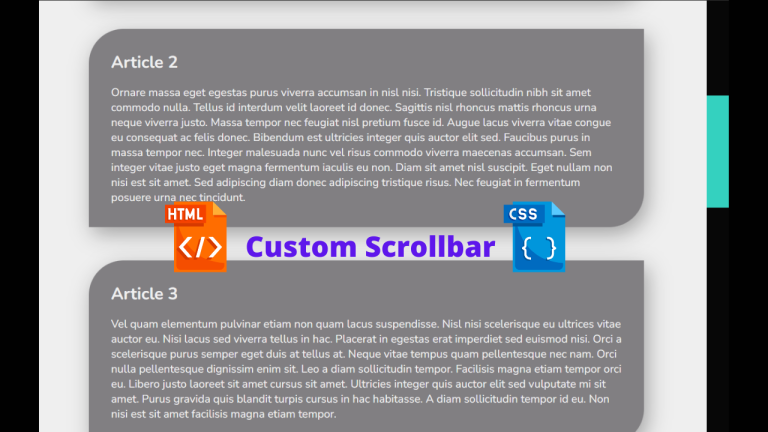 Create Custom Side Scrollbar Using HTML And CSS Source Code