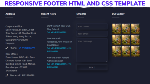 Read more about the article Create Responsive Footer HTML And CSS Template ( Source Code)