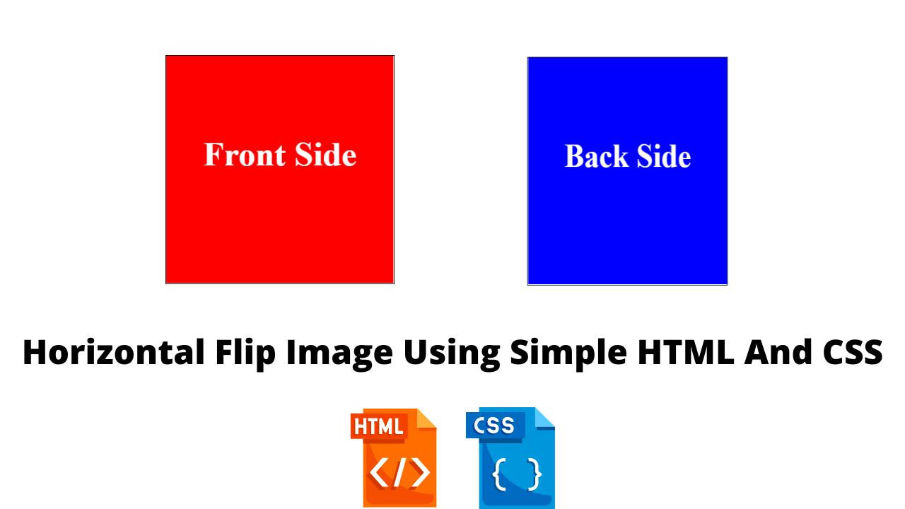 Horizontal Flip Image Using Simple HTML And CSS