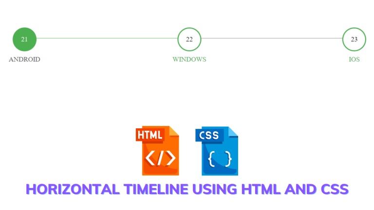 Horizontal Timeline Using HTML and CSS