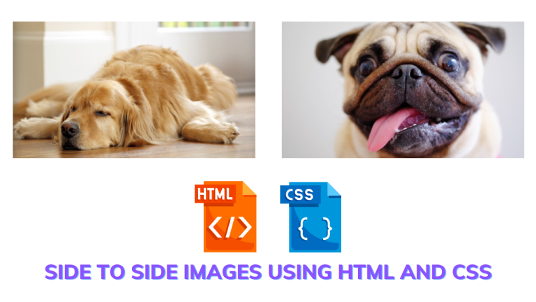 Side To Side Images Using Html And Css