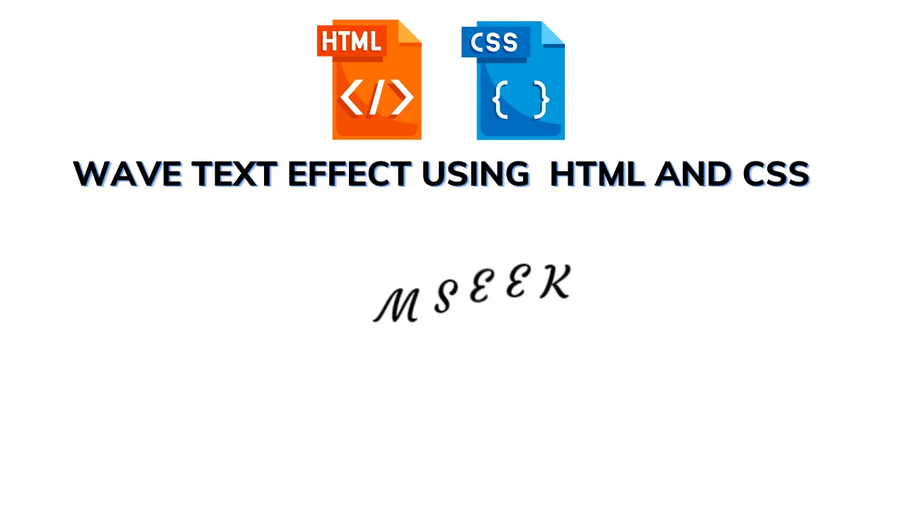 Create Wave Text Animation Effect Using HTML And CSS Code Wave Text Effect Using HTML And CSS