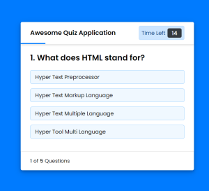Quiz App With Timer In Javascript