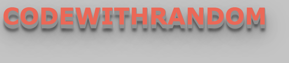 3D Text Effect using HTML and CSS