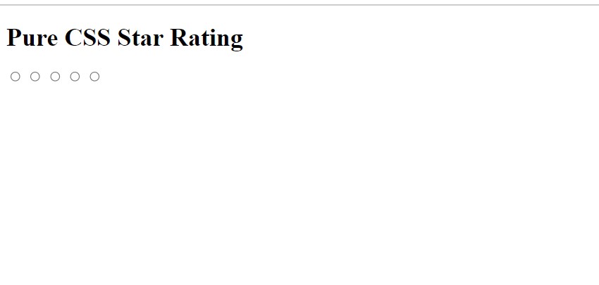 Star rating html Css