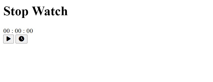 Stopwatch HTML