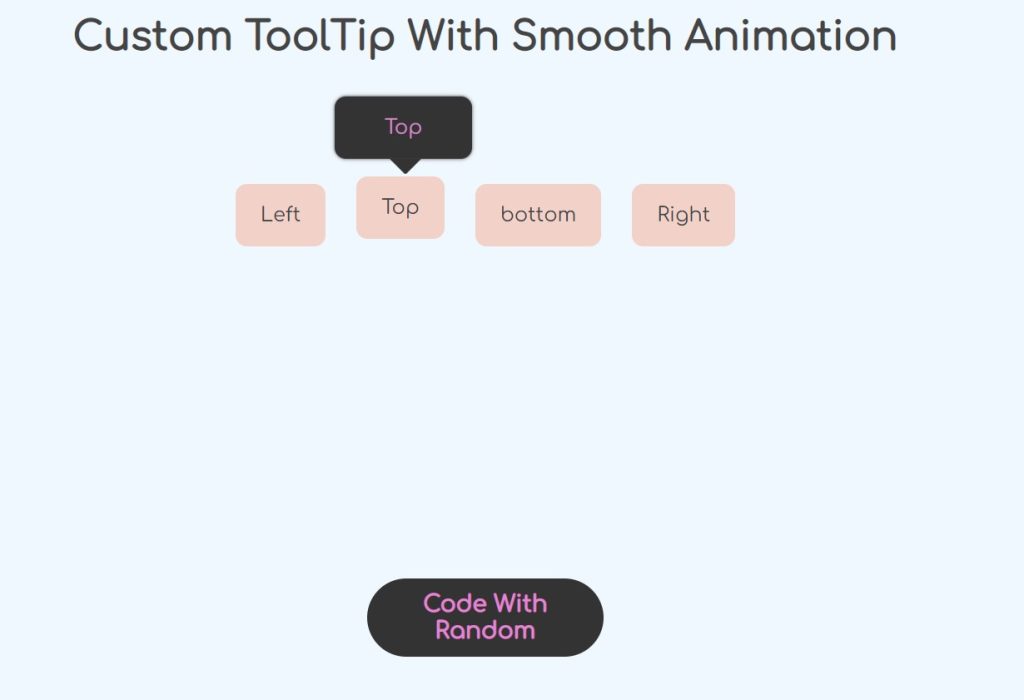 Create Custom Tooltip Using HTML and CSS