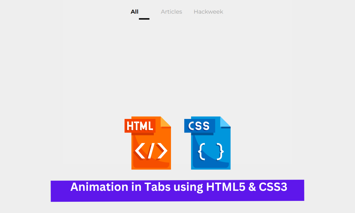 Simple HTML CSS Tab Bar with Animation Code