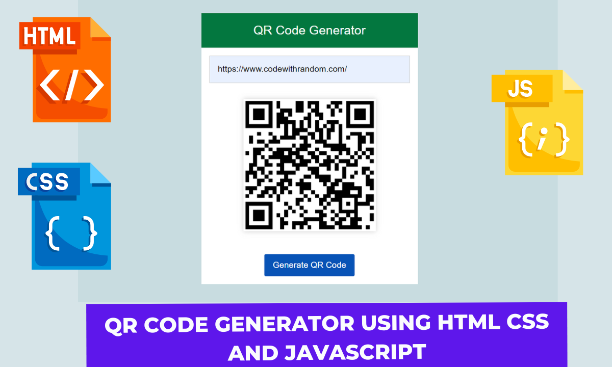 QR Code Generator using html css and javascript