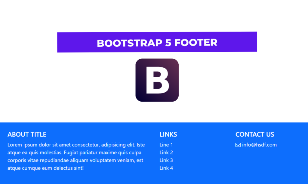 Bootstrap 5 Footer Using HTML5 CSS3 (Bootstrap Footer Code)