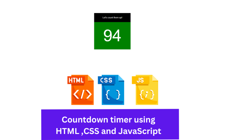 Countdown timer using HTML ,CSS and JavaScript